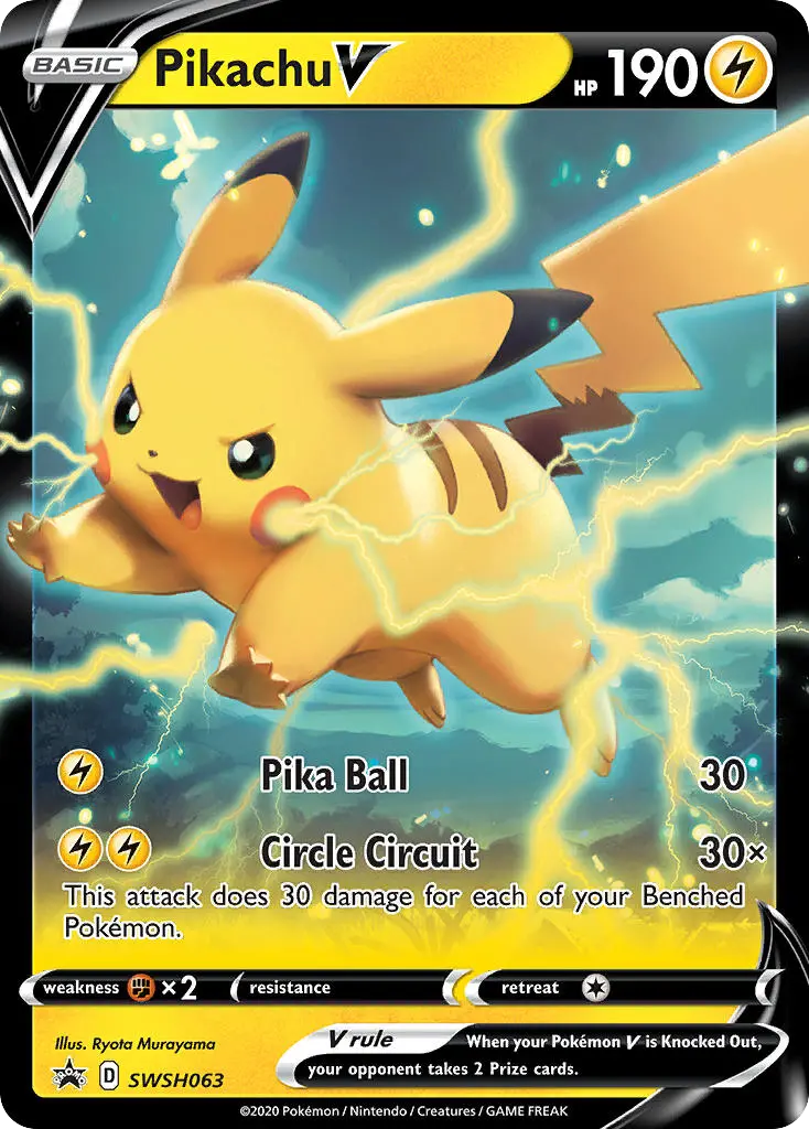 Pikachu V (SWSH Black Star Promos) - Pokémon in TCG Land México