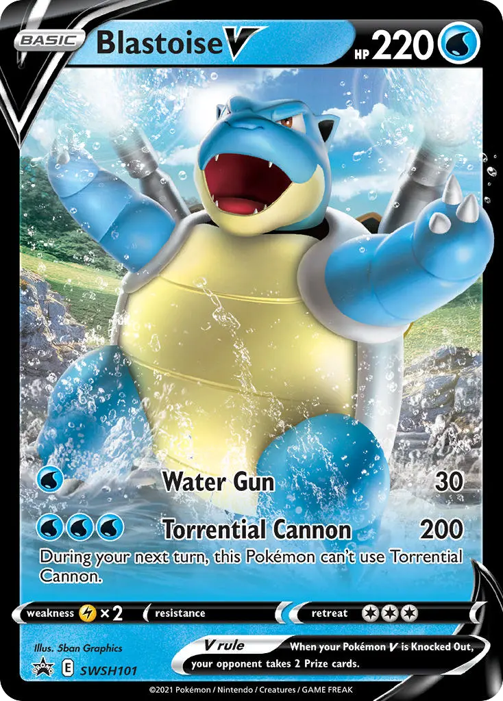 Blastoise V (SWSH Black Star Promos) - Pokémon in TCG Land México