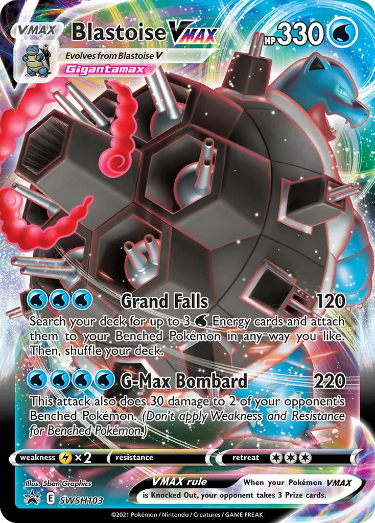 Blastoise VMAX (SWSH Black Star Promos) - Pokémon in TCG Land México