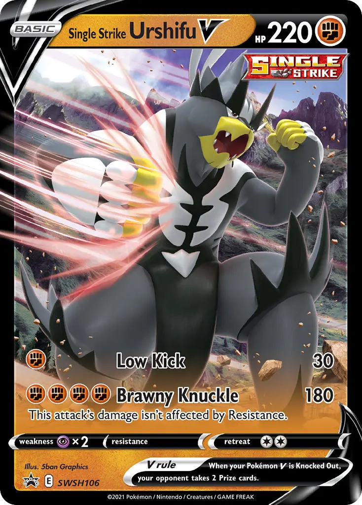 Single Strike Urshifu V (SWSH Black Star Promos) - Pokémon in TCG Land México
