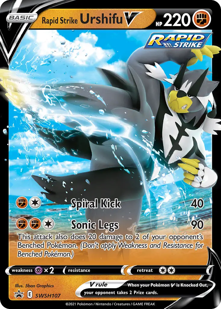 Rapid Strike Urshifu V (SWSH Black Star Promos) - Pokémon in TCG Land México