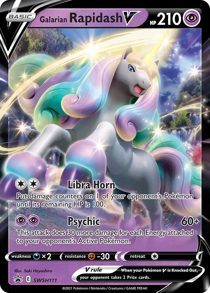 Galarian Rapidash V (SWSH Black Star Promos) - Pokémon in TCG Land México