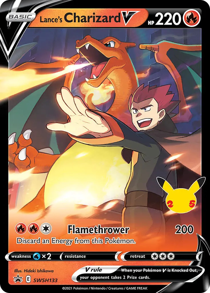 Lance's Charizard V (SWSH Black Star Promos) - Pokémon in TCG Land México
