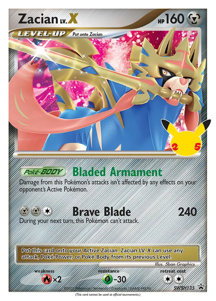 Zacian LV.X (SWSH Black Star Promos) - Pokémon in TCG Land México