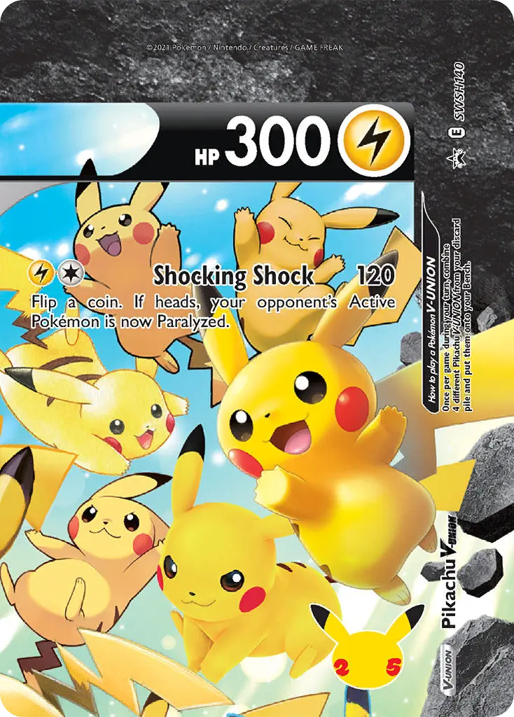 Pikachu V-UNION (SWSH Black Star Promos) - Pokémon in TCG Land México