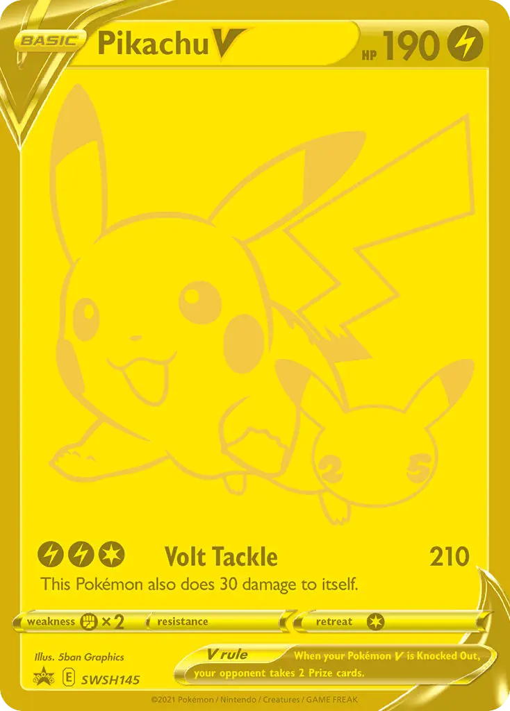 Pikachu V (SWSH Black Star Promos) - Pokémon in TCG Land México