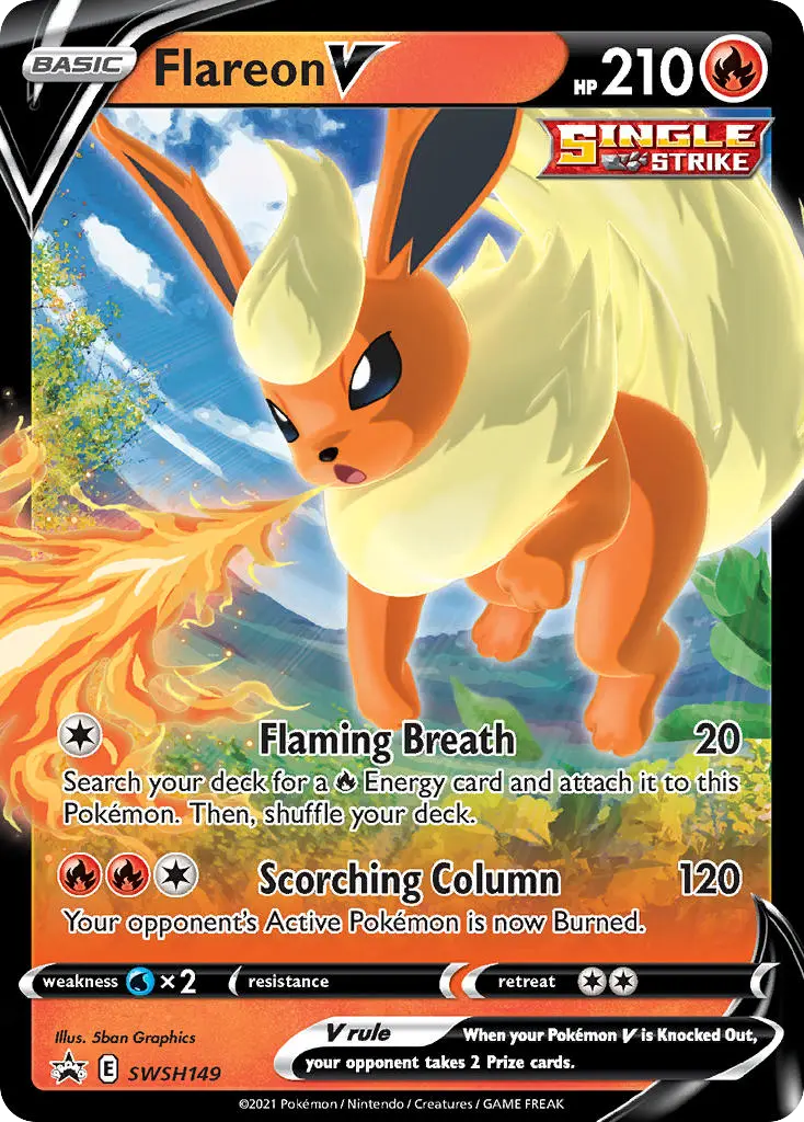 Flareon V (SWSH Black Star Promos) - Pokémon in TCG Land México