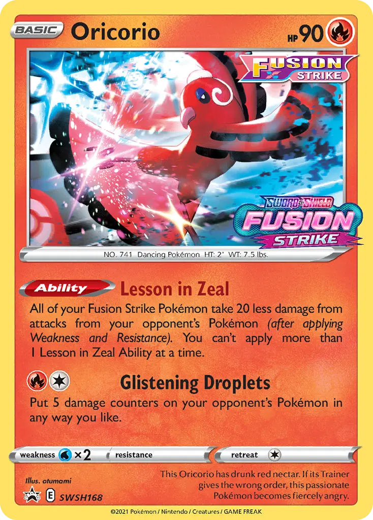 Oricorio (SWSH Black Star Promos) - Pokémon in TCG Land México