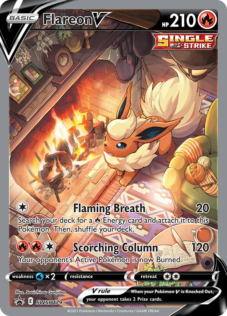 Flareon V (SWSH Black Star Promos) - Pokémon in TCG Land México