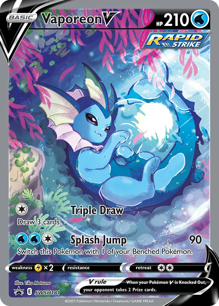 Vaporeon V (SWSH Black Star Promos) - Pokémon in TCG Land México