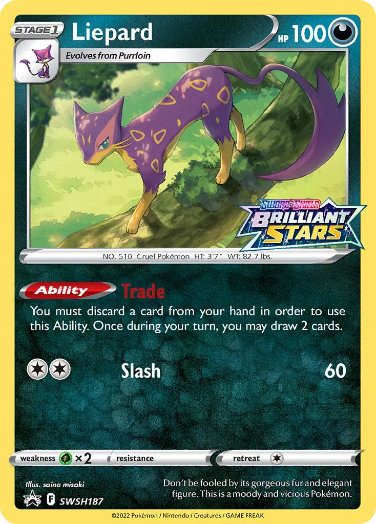 Liepard (SWSH Black Star Promos) - Pokémon in TCG Land México