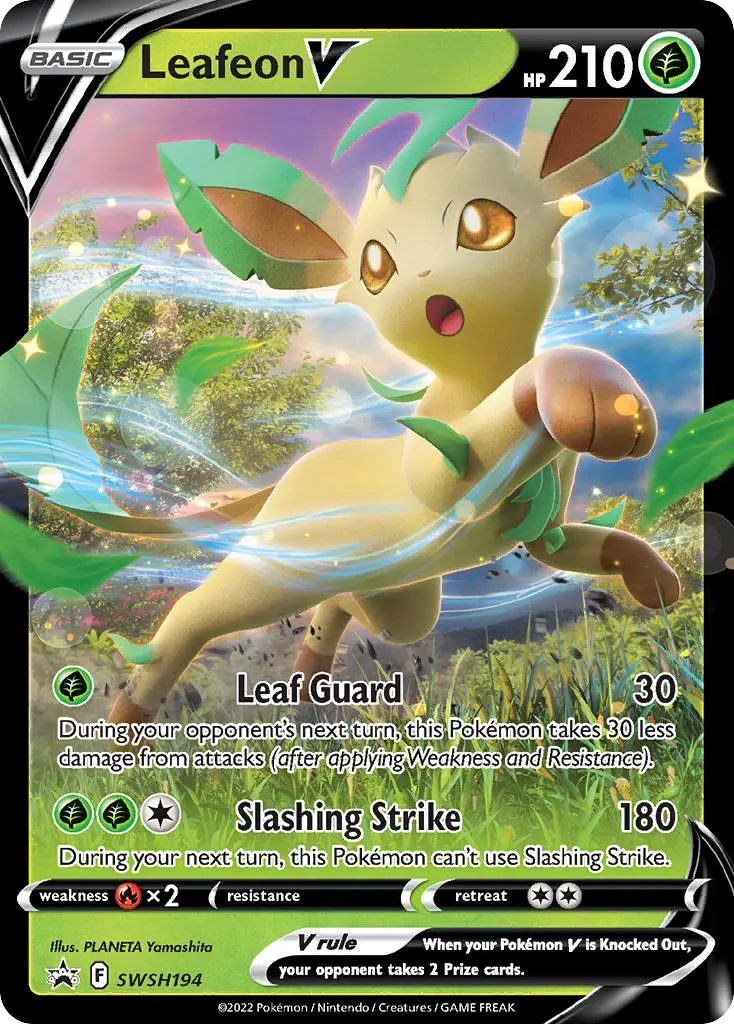 Leafeon V (SWSH Black Star Promos) - Pokémon in TCG Land México