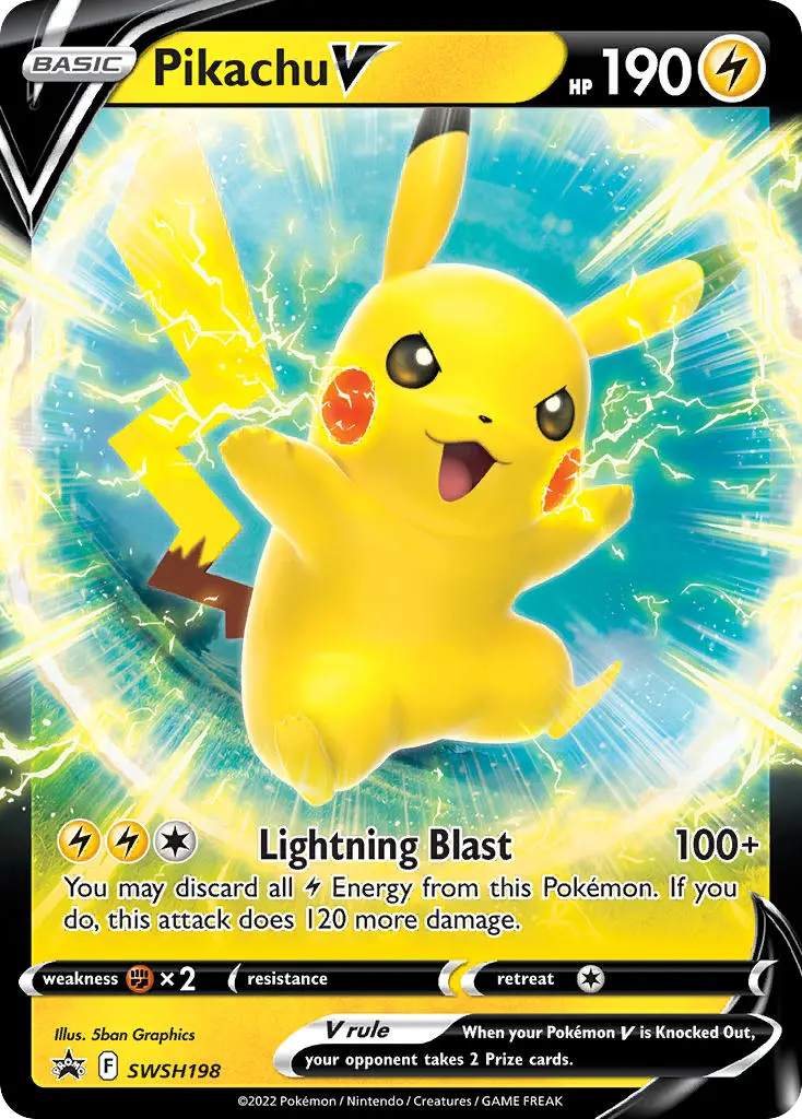 Pikachu V (SWSH Black Star Promos) - Pokémon in TCG Land México