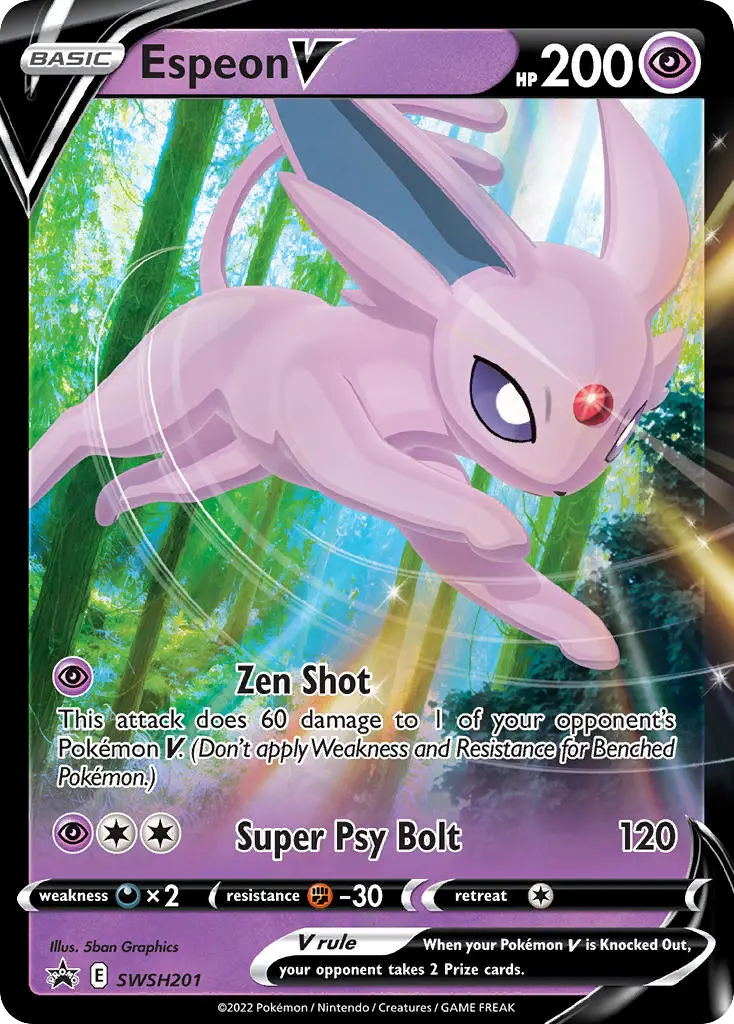 Espeon V (SWSH Black Star Promos) - Pokémon in TCG Land México