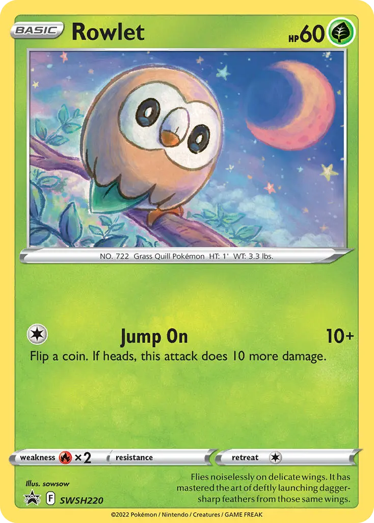 Rowlet (SWSH Black Star Promos) - Pokémon in TCG Land México