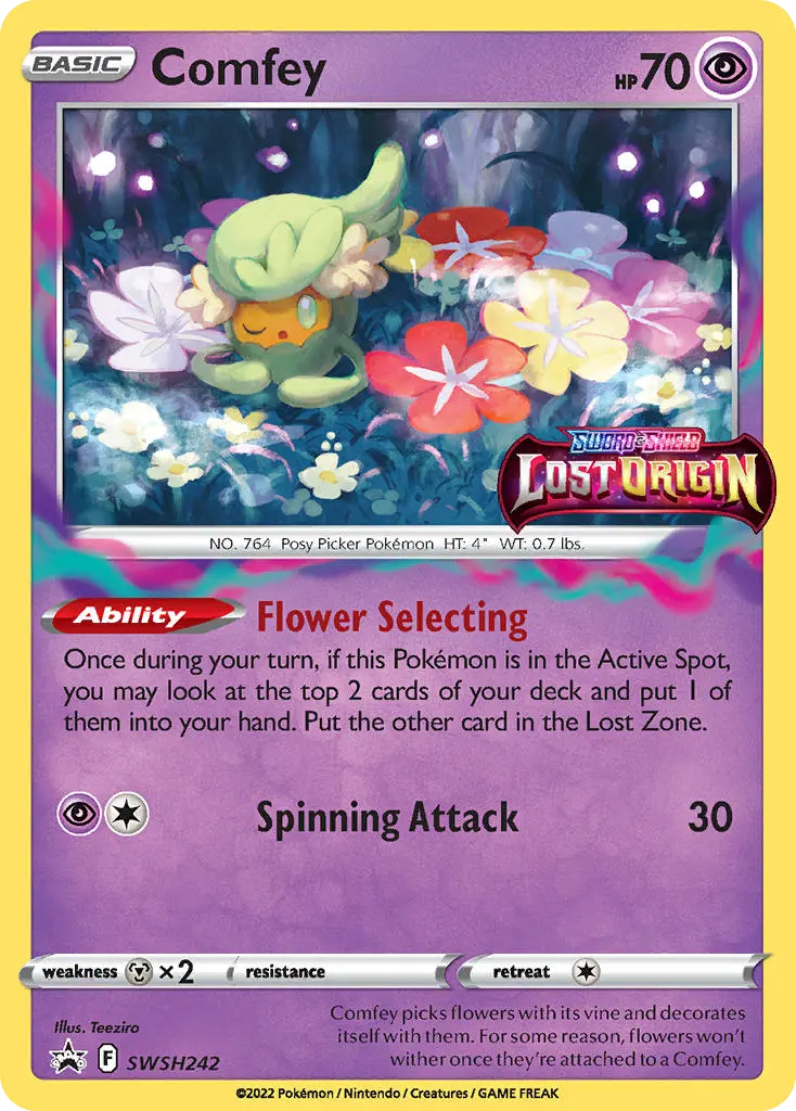 Comfey (SWSH Black Star Promos) - Pokémon in TCG Land México