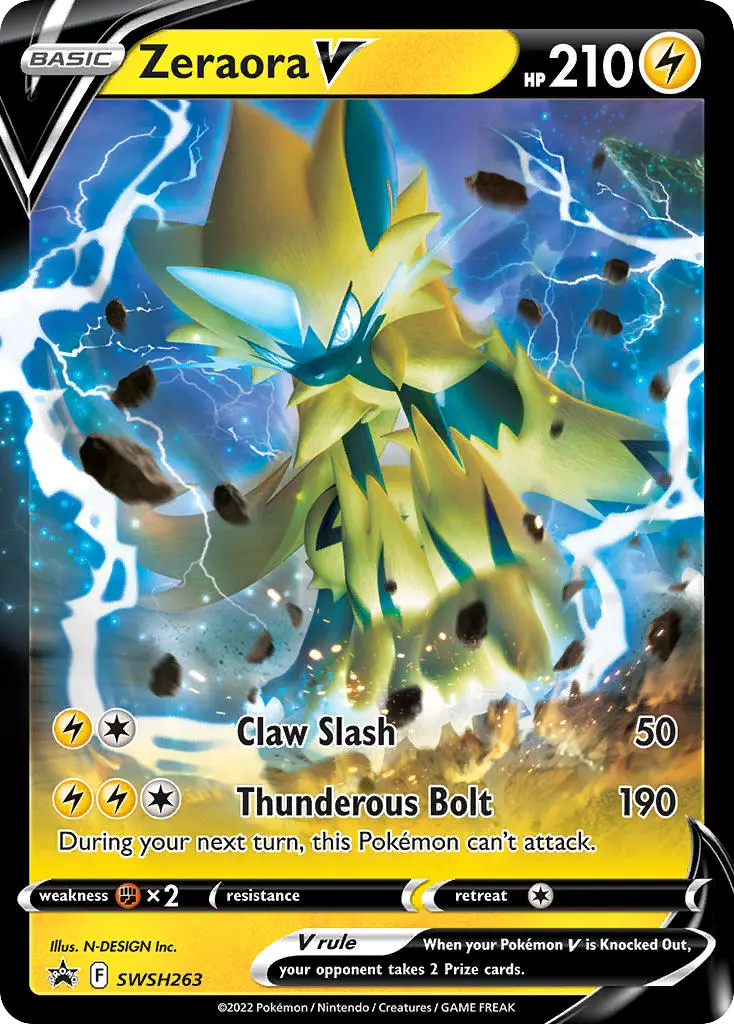 Zeraora V (SWSH Black Star Promos) - Pokémon in TCG Land México