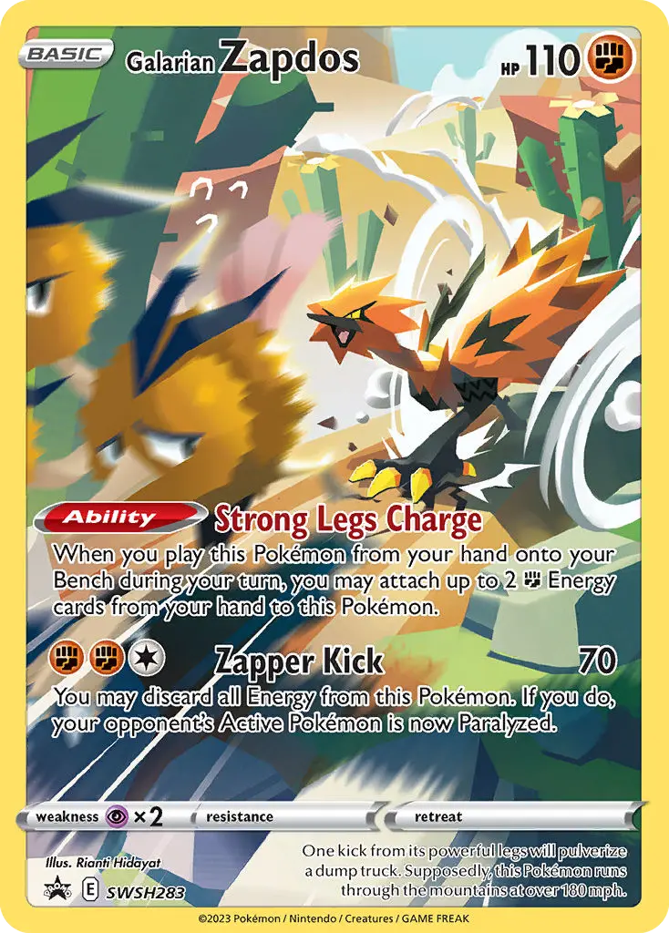 Galarian Zapdos (SWSH Black Star Promos) - Pokémon in TCG Land México