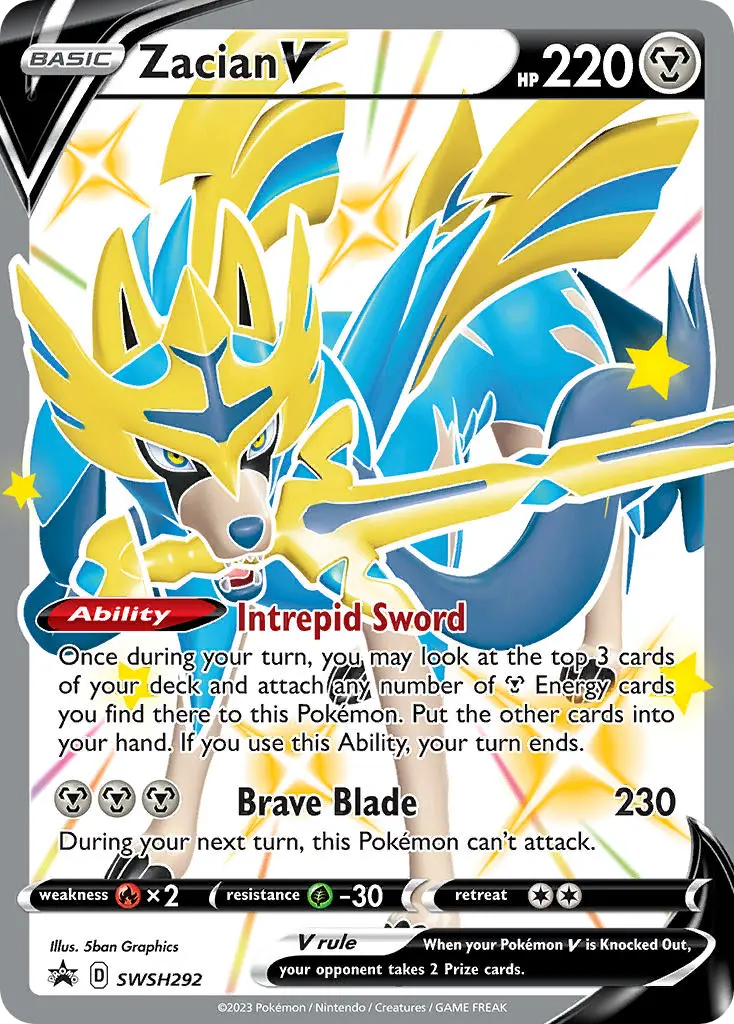 Zacian V (SWSH Black Star Promos) - Pokémon in TCG Land México