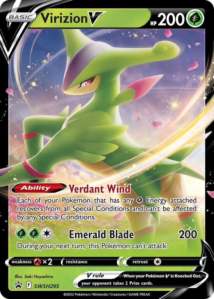 Virizion V (SWSH Black Star Promos) - Pokémon in TCG Land México