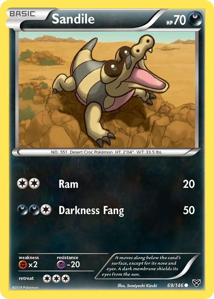 Sandile (XY) - Pokémon in TCG Land México